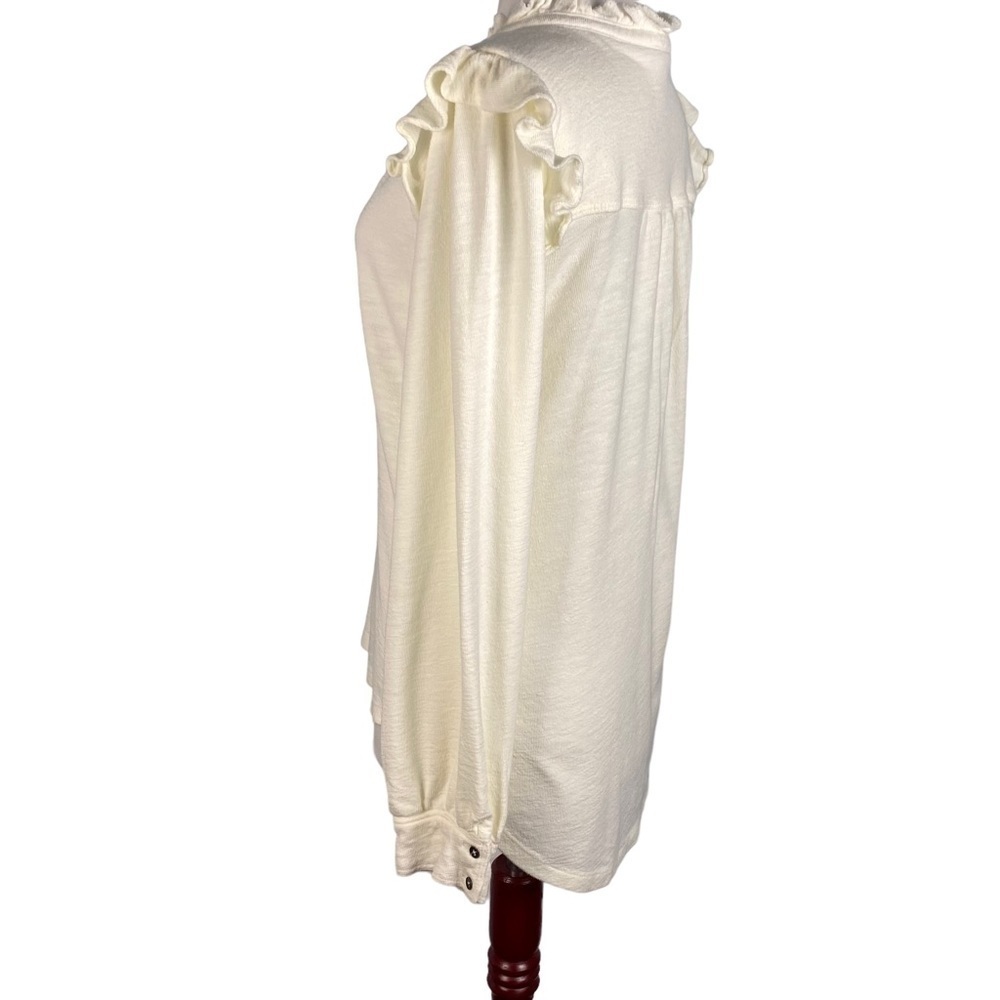 Pilcro Ruffled Henley - Picture 4 of 12